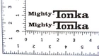 water slide decal set for Mighty Tonka  W/TRACKING
