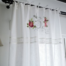ROSE 1x145x250 tende tende vintage casa di campagna shabby vintage monogramma boho