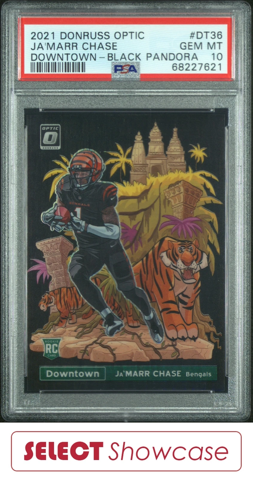 JaMarr Chase Panini Donruss Optic Downtown #DT36 Black Pandora