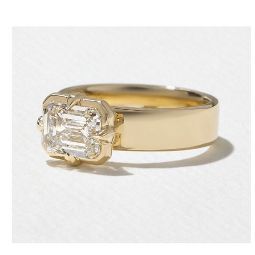 Diamond Gold Ring 14k Yellow 1.75 Carat Certified IGI HRD Lab Created - Picture 2 of 9