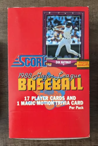 1988 Score Baseball - 20 Unopened Factory Sealed Wax Packs
