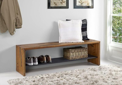 Solid Reclaimed Wood Bench Dining Seats Home Furniture Entrance