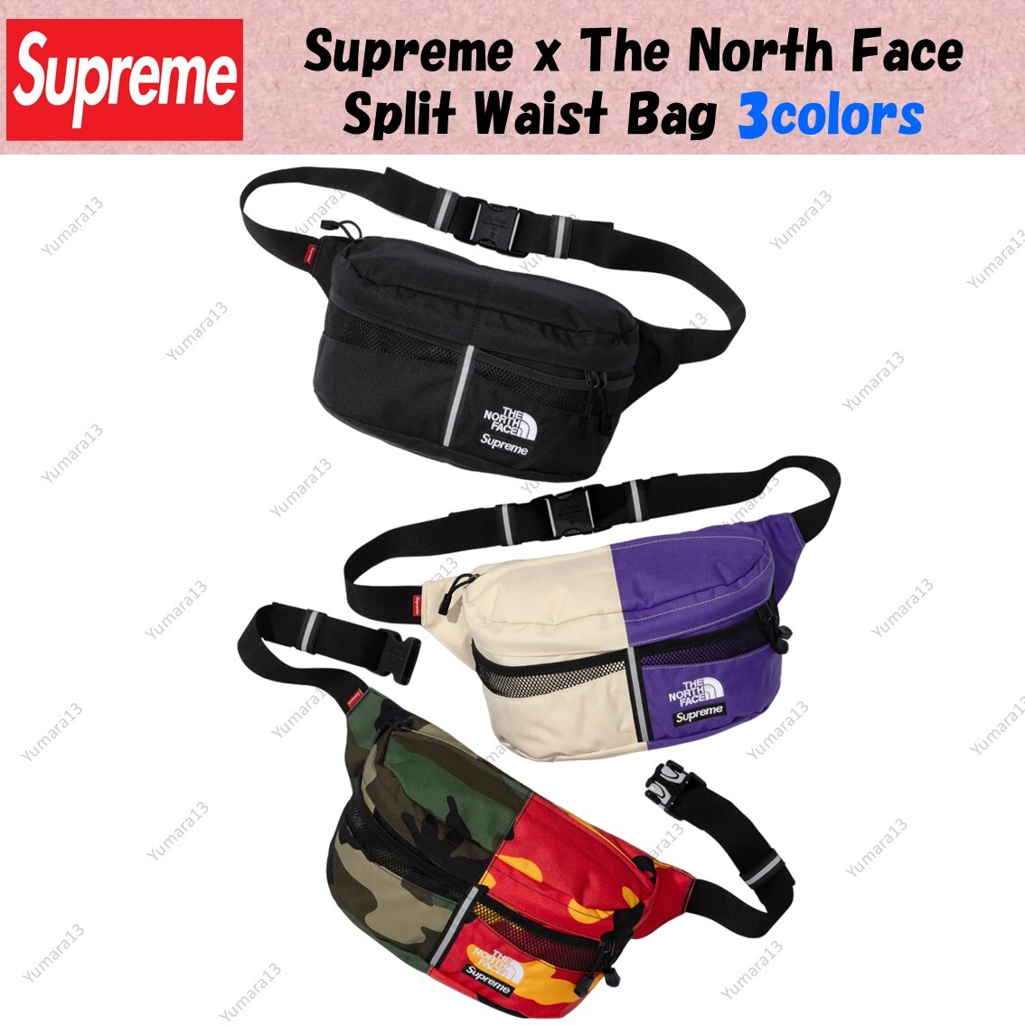 バッグ Supreme x The North Face Split Bag Camo Supreme x The North Face Split Waist Bag Black Tan Camo 3colors | eBay