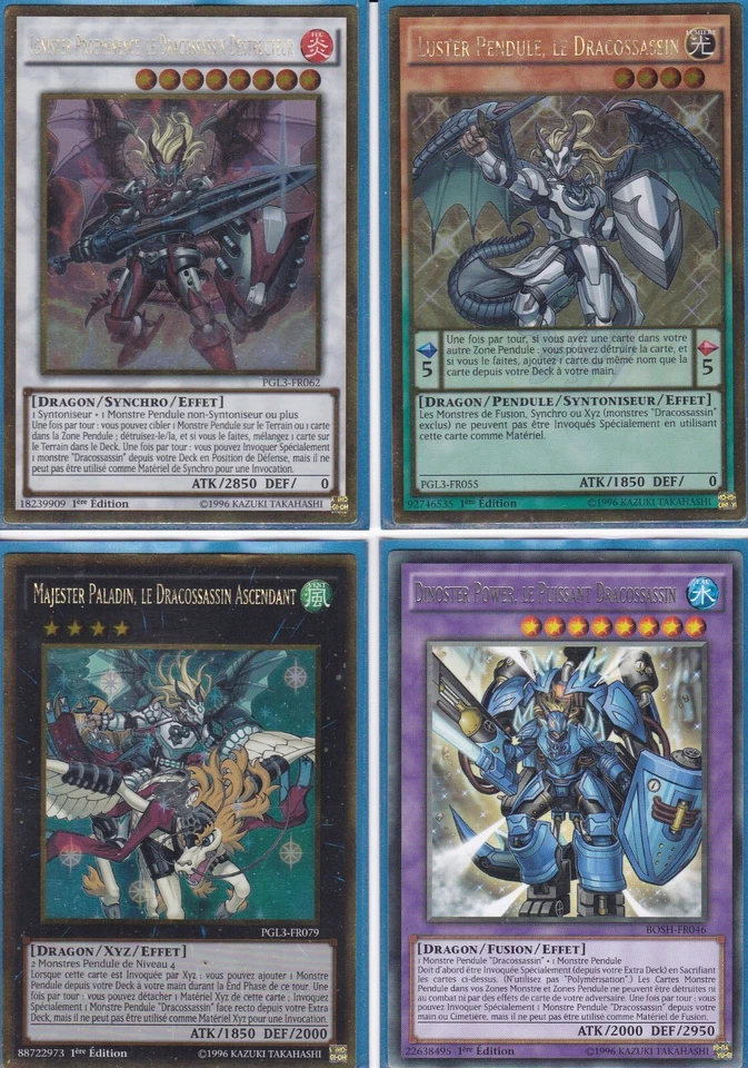 Yu-Gi-Oh! Luster Pendule, le Dracossassin PGL3-FR055 FR062 FR079 Gold EXCELLENT - Photo 1/1