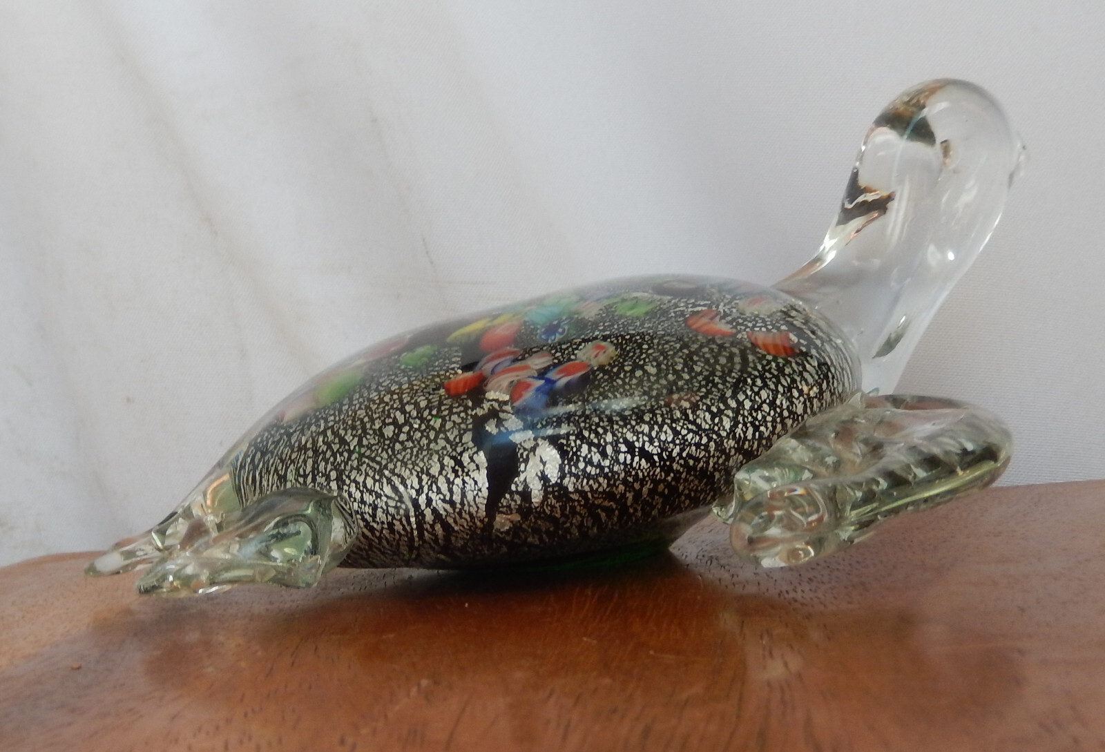 Figurine Tortue De Mer En Verre Soufflé Main - Décoration Intérieur Ou Aquarium - 10x7.5x5.5 Cm - Cadeau Original