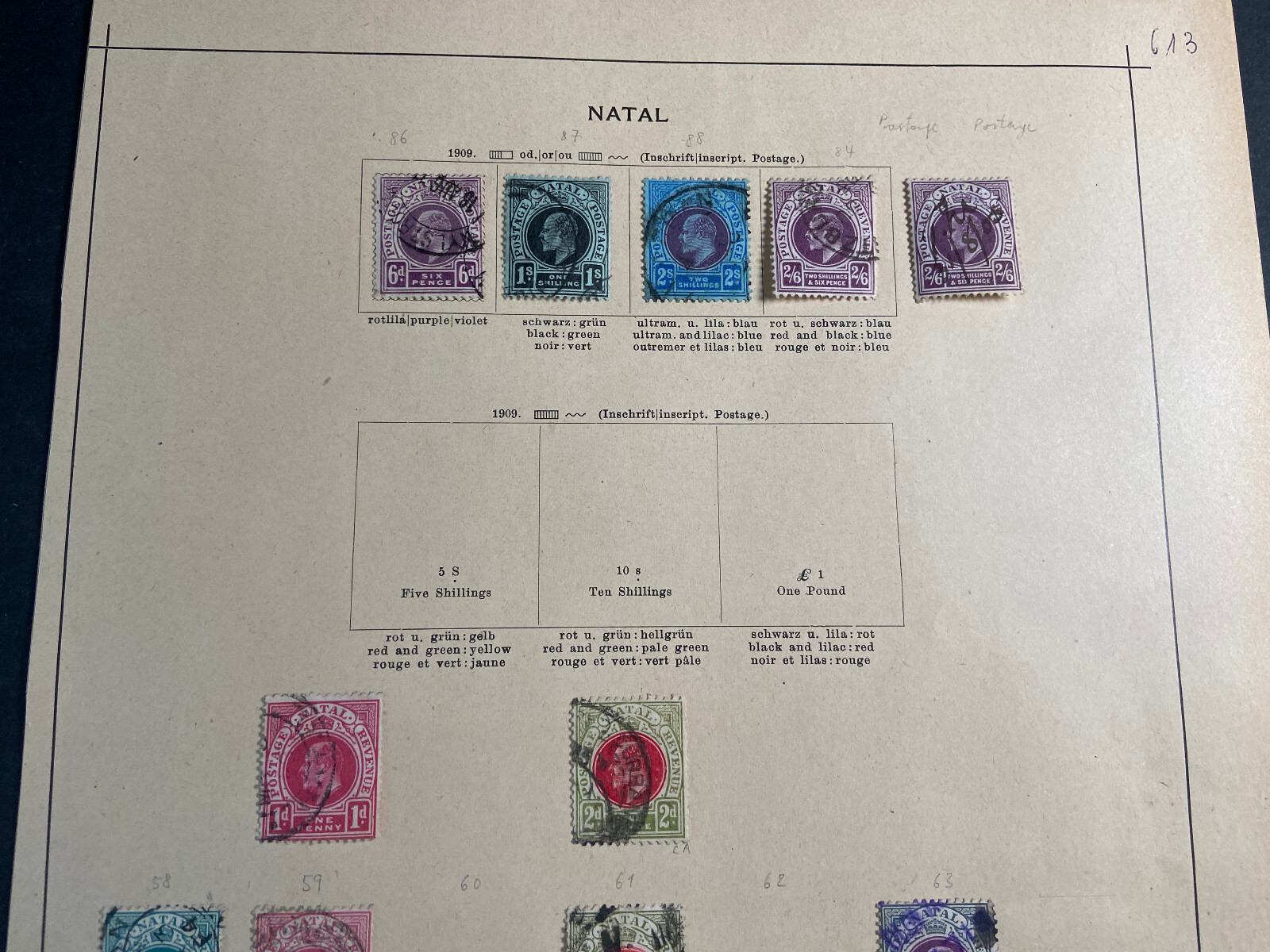 Natal Briefmarken Sammlung, SEHR GUT, Natal stamp collection,VERY GOOD