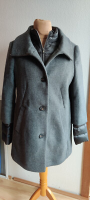 Esprit 3 in 1 Wolljacke Steppjacke Daunenjacke Gr. M grau 169,95