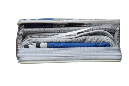 Lacoste 100% Cotton Brushed Twill Twin/Twin XL Duvet Set Auckland Blue - Picture 4 of 6