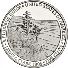 2005-S Jefferson Nickel – “Ocean in View” – Deep Cameo Proof – From Proof Set 2005-S Jefferson Nickel – “Ocean in View” – Deep Cameo Proof – From Proof Set