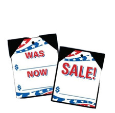 Patriotic Rwb Large Stick-on Windsheild Decal Tag Sale Or Was Now Sticker