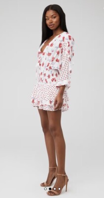 red off the shoulder long sleeve mini dress Jones Ruched Satin Mini Dress in Red • Shop American Threads Women's Trendy Online Boutique Red / L
