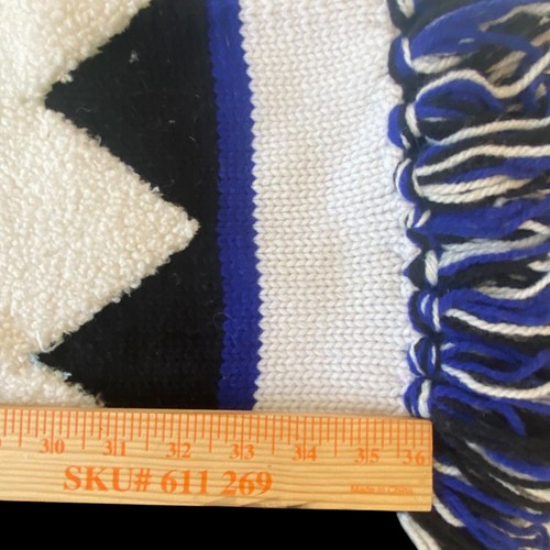 Polo Ralph Lauren Scarf 100% Wool Geometric Nordic Knit Fair Isle NEW Blue Black - Picture 10 of 21