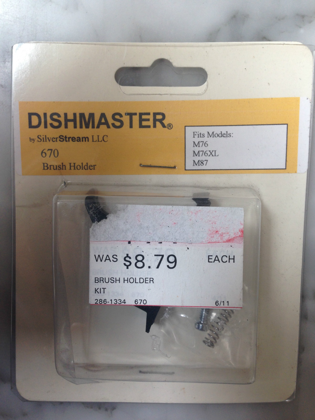 Dishmaster k670 Brush holder Fits Models M76 , M76XL , M87 eBay