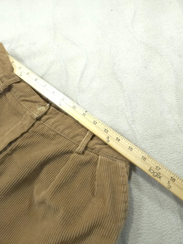 Pantalones Pendleton Vintage Mujer 14 Marrón Pana Pantalones Sueltos Plisados Foto 4 de 4