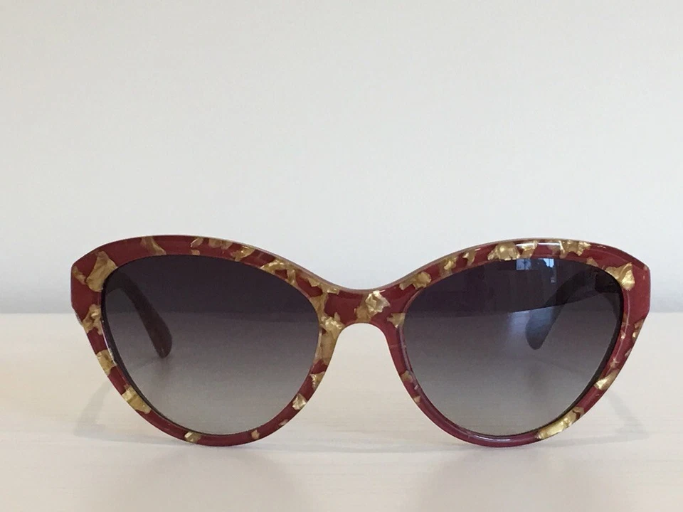 Gafas de sol Dolce & Gabbana DG 4199 2748/8G ojo de gato rojo dorado gris 55*18*135 Foto 2 de 4