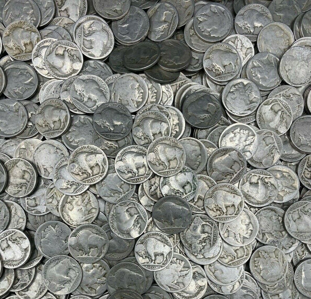 (20) Old Buffalo Nickels NO DATE WITH MINT MARKS Indian Head Nickels D & S Marks