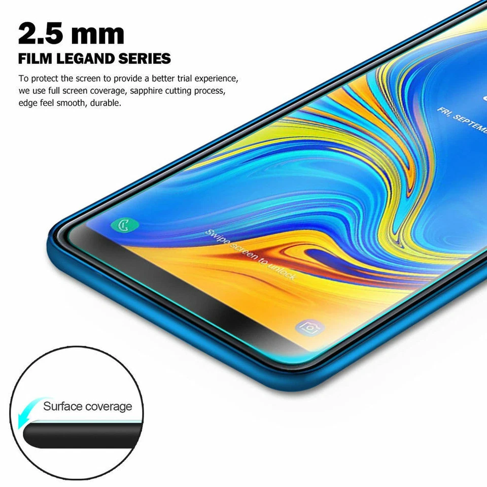 Real Tempered Glass Guard Screen Protector Film For Samsung J5 J4 J6 J8 A6 A8 S7 - Image 2 of 4
