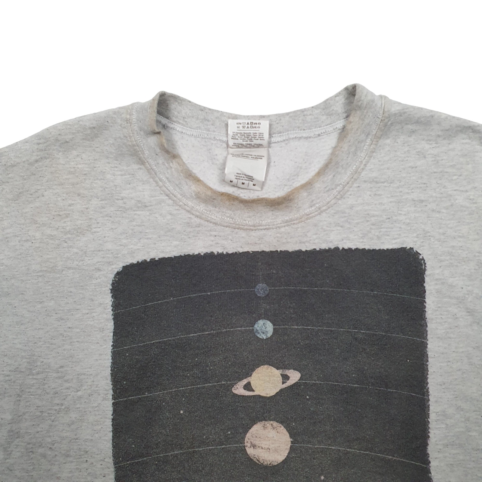 GILDAN Crewneck Planets Space Solar System Jumper Sweatshirt Mens M image 2