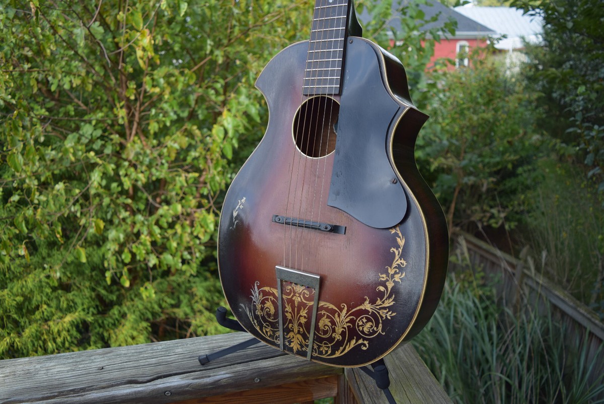 1933 Kay Kraft Venetian Archtop Guitar Gold Leaf Stencil 1933 Kay Kraft Venetian Archtop Guitar Gold Leaf Stencil