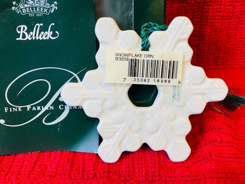 Belleek Christmas Ornament RETIRED #3259 ~ RARE ~ SNOWFLAKE ORNAMENT - Picture 3 of 5