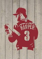 BRYCE HARPER Philadelphia Phillies Baseball Vinyl Sticker Wall Decal 