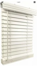 Cordless Blinds 2" Faux Wood 58.625" W x 36” H Inside Mount US Window And Floor