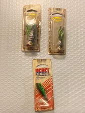 3 Topwater Lures -Poppers (2 Hula Poppers + 1 Rebel Pop-R) New Lures-Rough Boxes