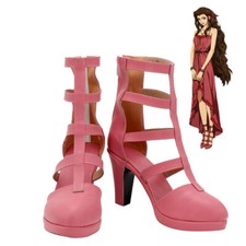 Final Fantasy VII Remake Aerith Gainsborough Shoes Cosplay Women Boots