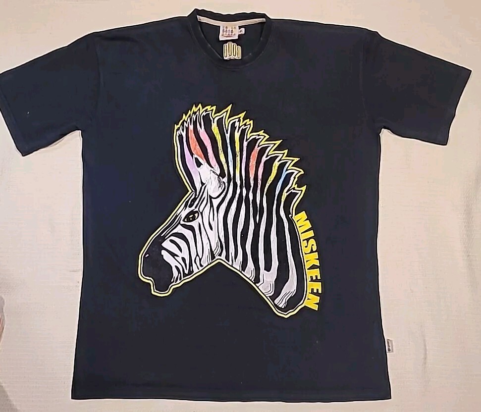 Miskeen Originals Zebra T-shirt Black Giant Patch XXXL 3XL Men | eBay