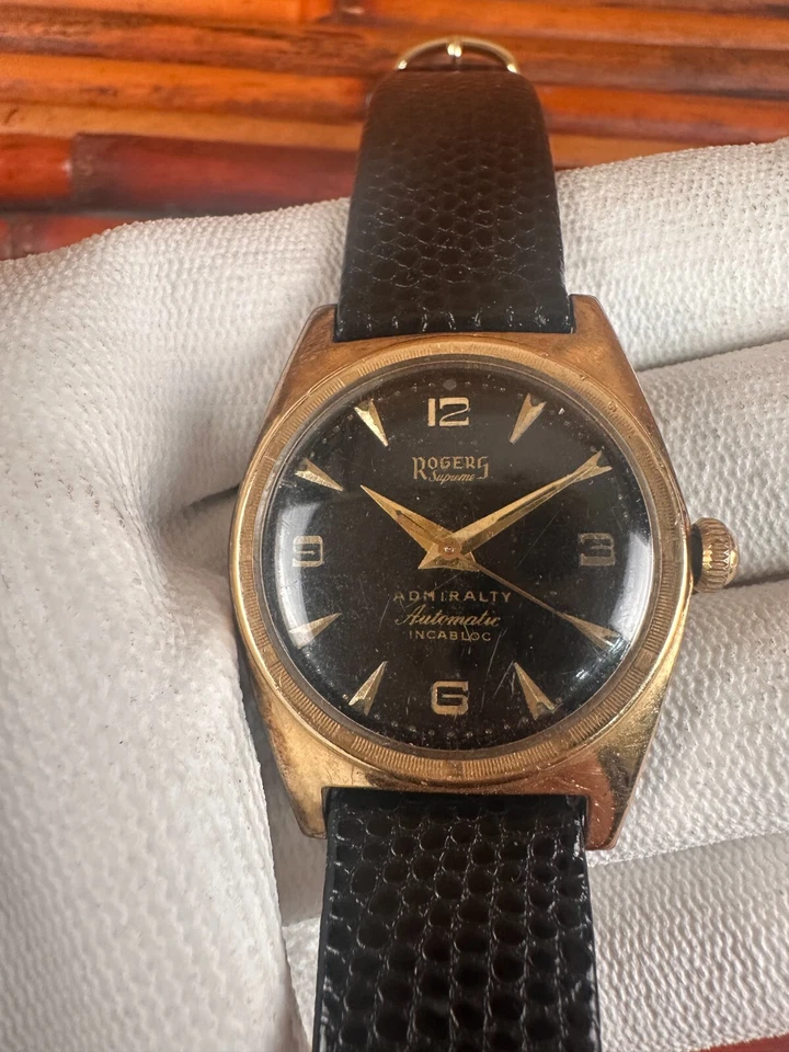 ROGERS SUPREME ADMIRAL Swiss Automatic 14k Gold on Stainless Steel Watch - Image 3 of 4