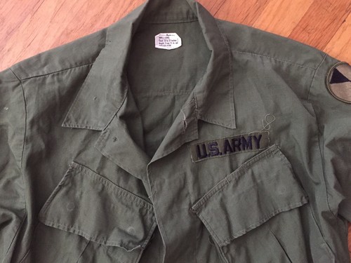 Vintage USMC Army Poplin 69 JUNGLE VIETNAM COMBAT 1969 Jacke Shirt klein lang - Bild 3 von 11