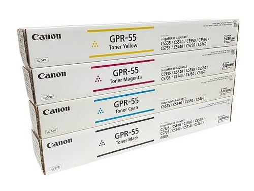 Genuine Canon Full Set GPR-55 Black Cyan Yellow Magenta Toner Cartridge Sealed