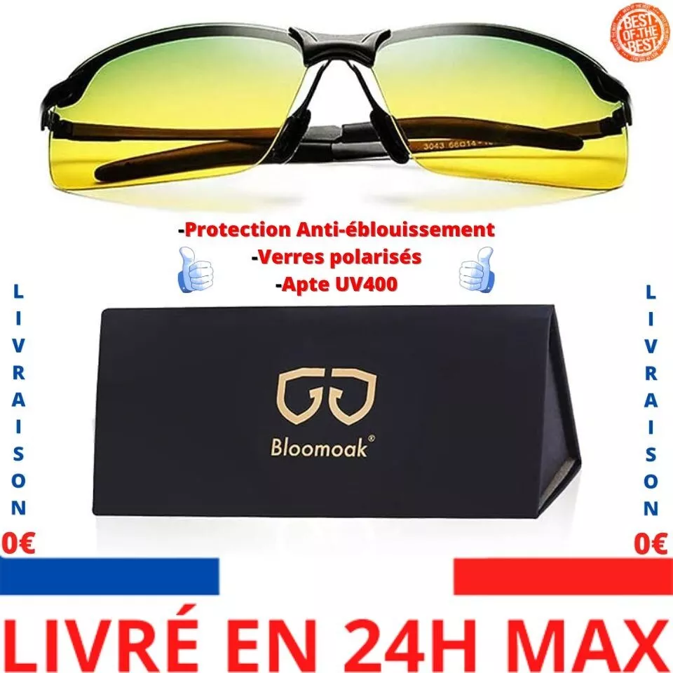 Lunettes de conduite de nuit HD Lunettes de soleil polarisées pour