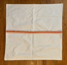 NEW Ralph Lauren Harbor View Euro Pillow Sham Set of 2 White w/ Colored Ribbon