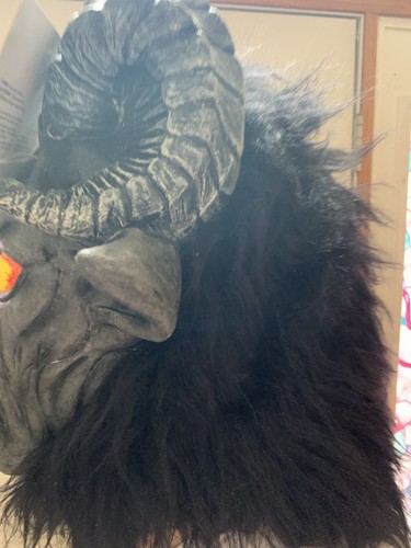 BAPHOMET DEMON MASK LATEX TERROR HALLOWEEN COSTUME GHOULISH PRODUCTIONS - Picture 5 of 5