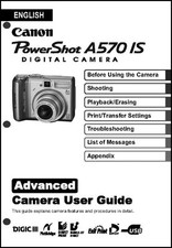 Canon Powershot A570 IS Digital Camera User Guide Instruction Manual