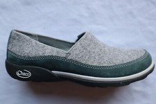 New Gray Wool  Dark Teal Nubuc Leather CHACO Bayou Slip On Clogs Shoes 9