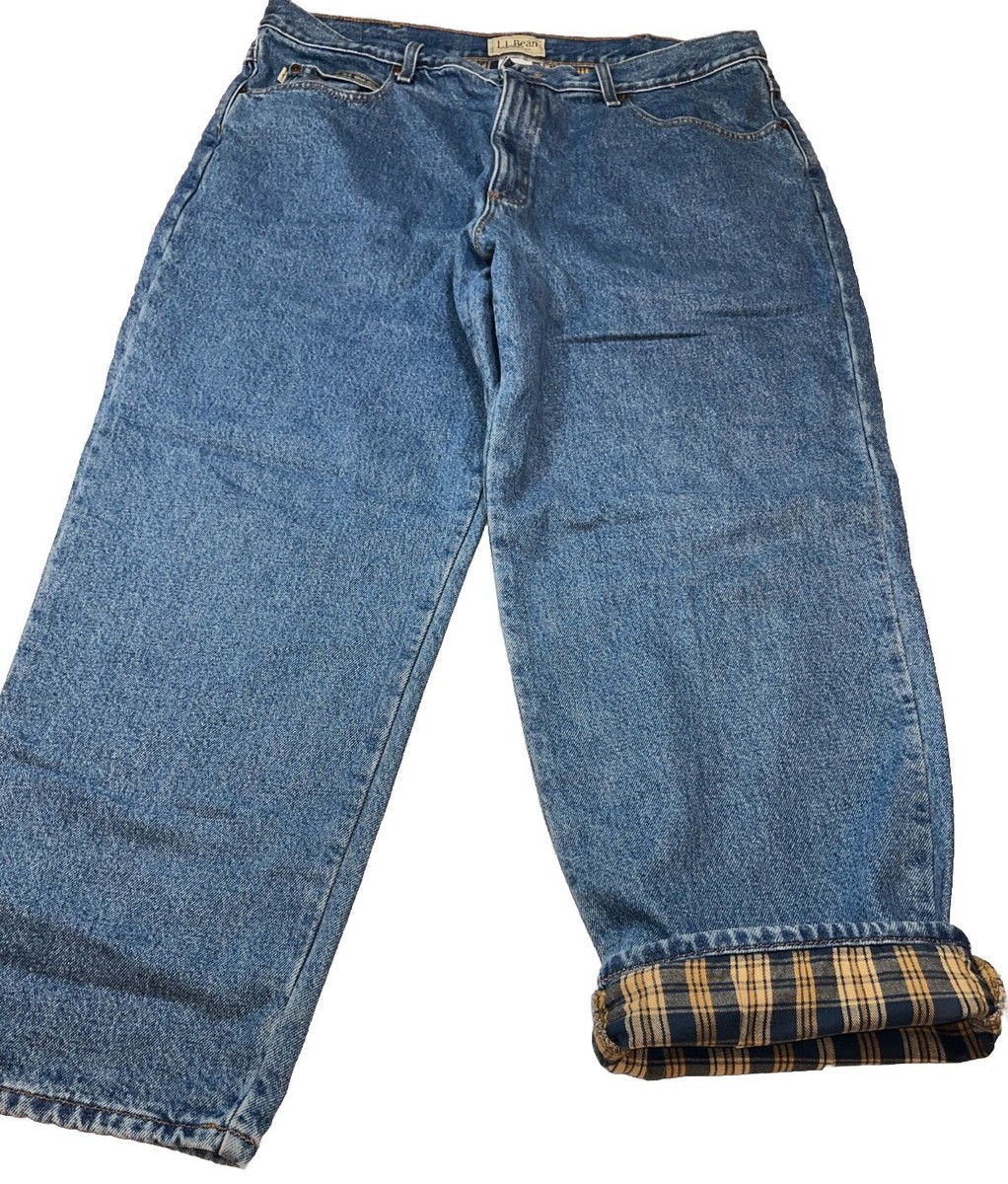 Plaid Flannel Lined Blue Jeans Men's Flannel-Lined Stretch Jean
