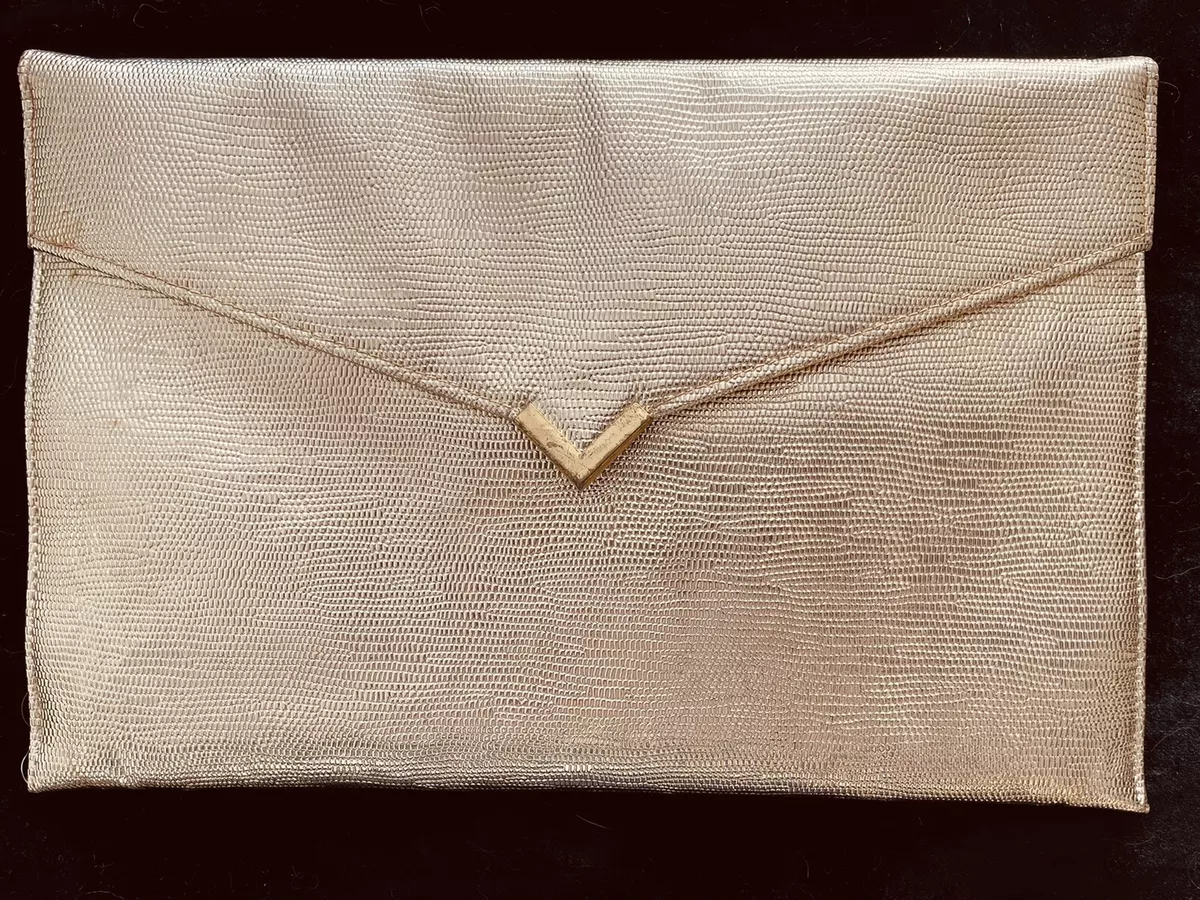 Women's Shirl Miller LTD Gold Vinyl Clutch Purse Handbag Evening Weddings |  eBay