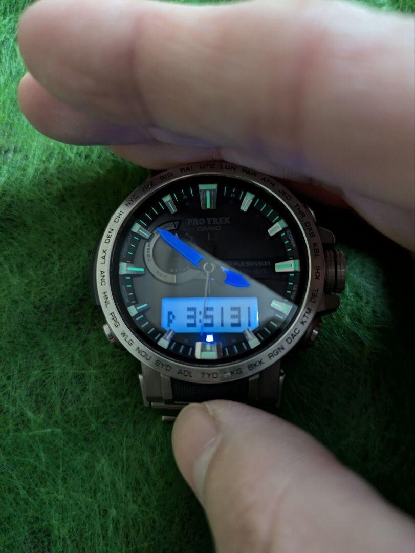 CASIO PRO TREK PRW-60T-7AJF Titanium Tough Solar Men's Watch CASIO PRO TREK PRW-60T-7AJF Titanium Tough Solar Men's Watch