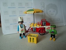 PLAYMOBIL vintage city life cuisinier triporteur hot dog set 3848 de 1996