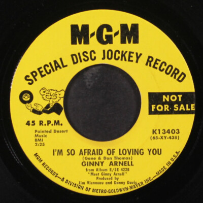 GINNY ARNELL: i'm gettin' mad / i'm so afraid of loving you MGM 7'' Single 45 RPM