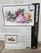 Dimensions Counted Cross Stitch Kit Rose Cuttings 13720 New Sealed