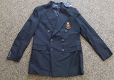$698 Polo Ralph Lauren Women's Logo Crest Blazer Jacket Polo Black Size 6