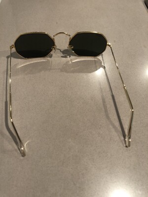 Vintage B & L Ray Ban Octagon Gold Framed Sunglasses + Case, W1535