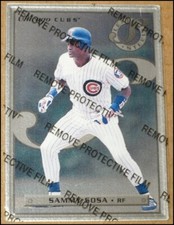 1996 Leaf Preferred Steel Sammy Sosa Baseball Card #32 Chicago Cubs NRMT / MINT