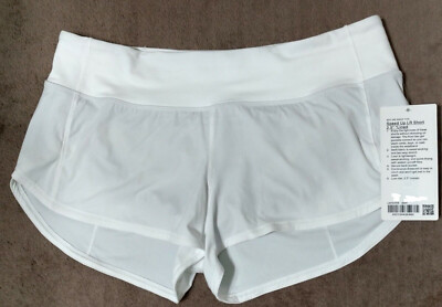 Women's  Lululemon Short 10 Speed Up Low Rise White 2.5'' Inseam Lined