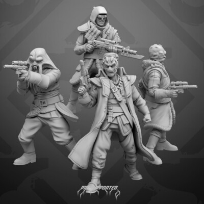 Star Wars Legion Din Djarin & Grogu Operative Expansion Proxy Models 3d Printed