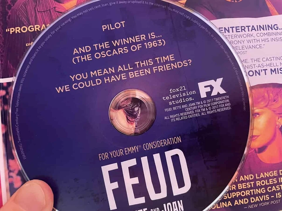 3 Episodes FEUD FYC DVD FX Network Bette Davis Joan Crawford Emmy Promo NEW - Image 4 of 4