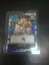 2017-18 Panini Optic Zhou Qi RC fast break silver Prizm Auto Autograph Rockets